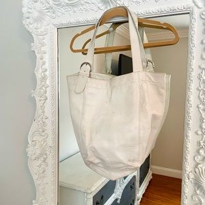 Coach Classic Cream White Large Leather Tote Bag